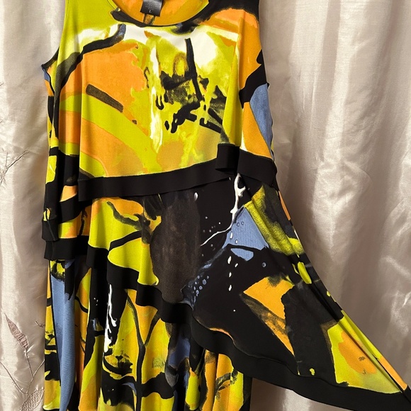 NWOT Tiered, Fun, Colorful MIDI Dress, Women's - Picture 6 of 7